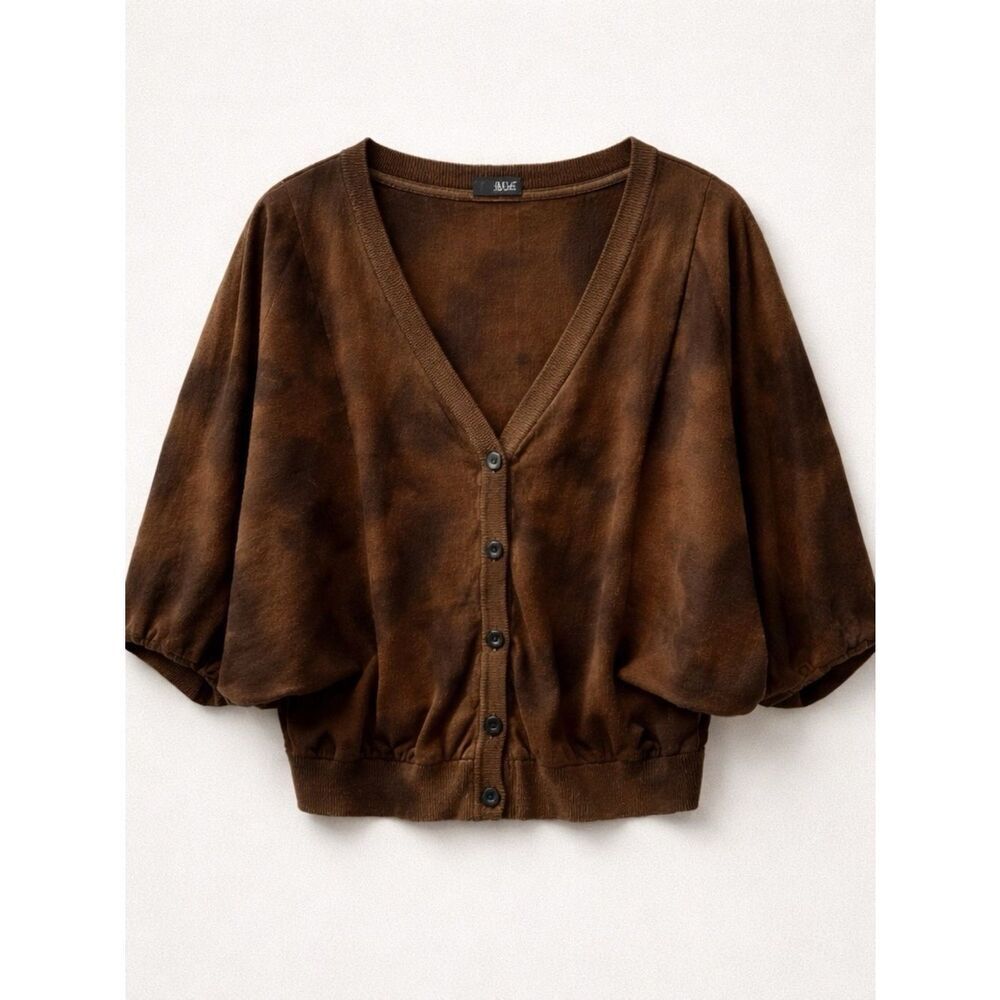 a.n.a Brown Button-Down Women's Top